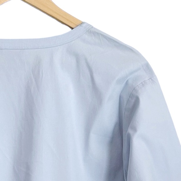 Theory Serah Stretch Cotton Side Tie Poplin Top Size Medium - Picture 12 of 13